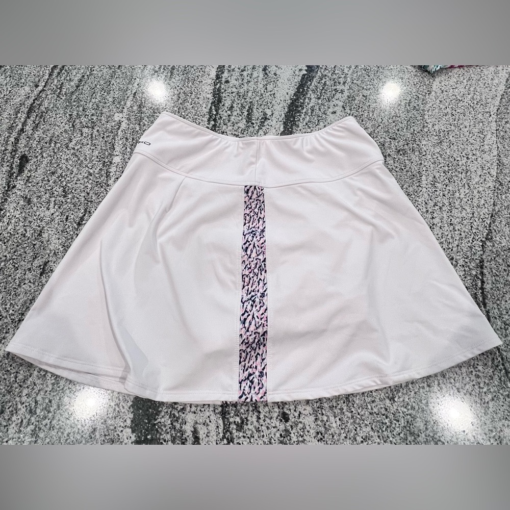 White Athletic Skort With Patterned Sides - Zero … - image 2